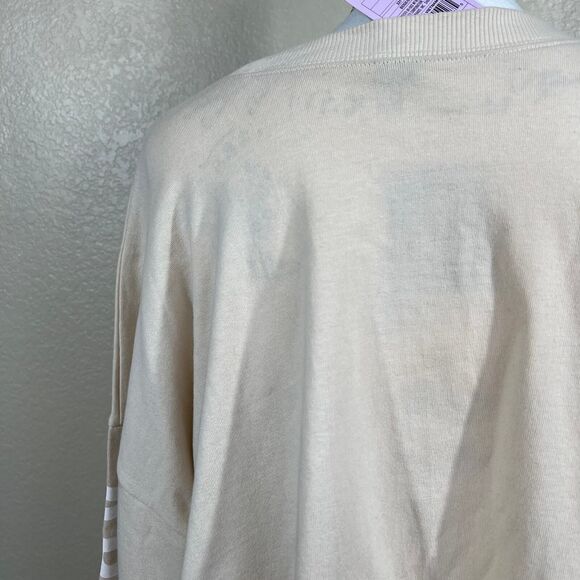Wild Fable Beige  Long Sleeve Heavy Knit T-Shirt  size M coastal core  beach - Picture 12 of 14